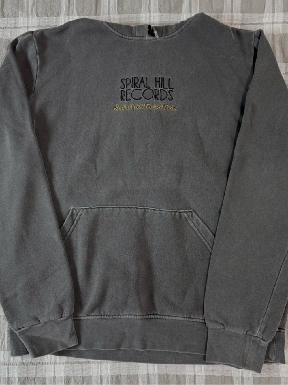 Spiral Hill Records Nightmare Before Christmas Embroidered Grey Sweatshirt